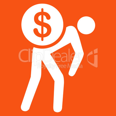 Money courier icon from Business Bicolor Set