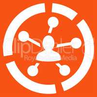 Relations diagram icon from Business Bicolor Set