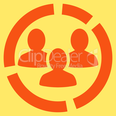 Demography diagram icon from Business Bicolor Set