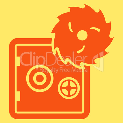 Hacking theft icon from Business Bicolor Set