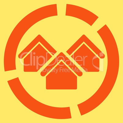 Realty diagram icon from Business Bicolor Set