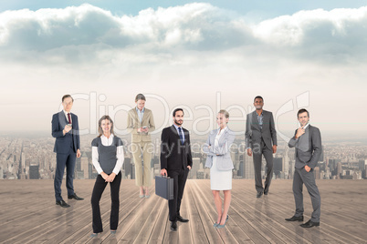 Composite image of business team