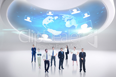 Composite image of business team