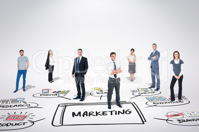 Composite image of business team