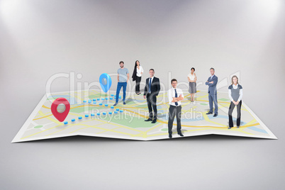 Composite image of business team