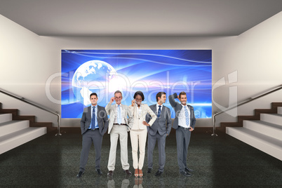 Composite image of business team