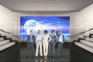 Composite image of business team