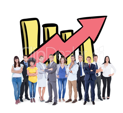 Composite image of business team