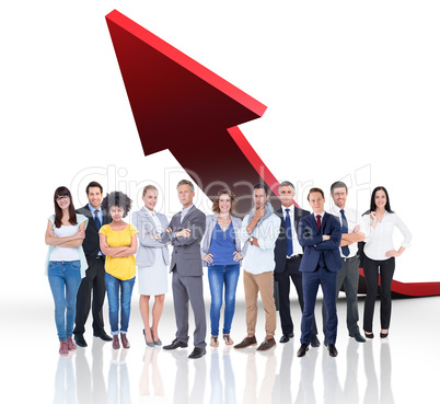 Composite image of business team