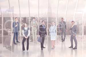 Composite image of business team