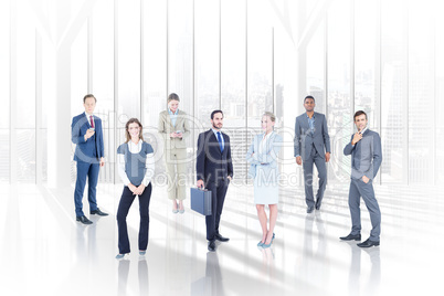 Composite image of business team