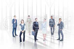 Composite image of business team