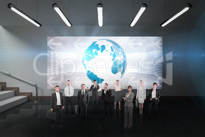 Composite image of business team