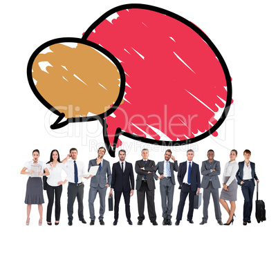 Composite image of business team