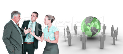 Composite image of business people having a disagreement