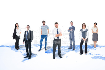 Composite image of business team