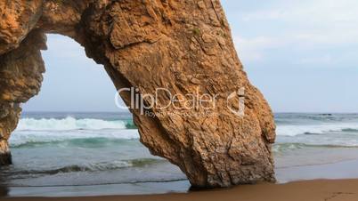 Rock Arch and the Ocean Surf