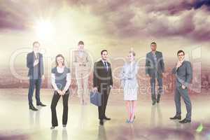 Composite image of business team