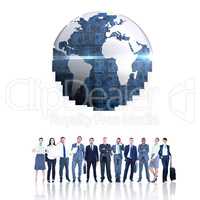 Composite image of business team