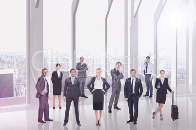 Composite image of business team