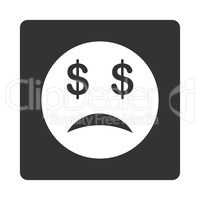 Bankrupt Smiley Icon from Commerce Buttons OverColor Set