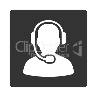 Call Center Operator Icon from Commerce Buttons OverColor Set