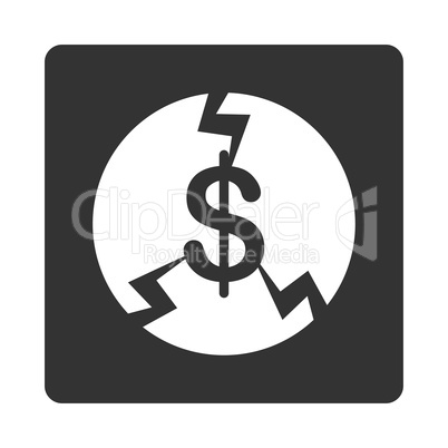 Financial Crash Icon from Commerce Buttons OverColor Set