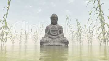 Stone Buddha - 3D render