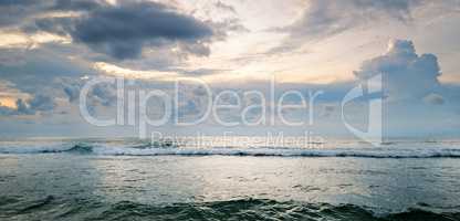 seascape on background of cloudy sky