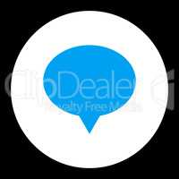 Banner flat blue and white colors round button