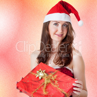 Woman with Christmas