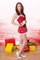 Woman with Christmas packages