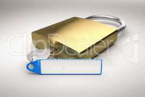 padlock with text tag
