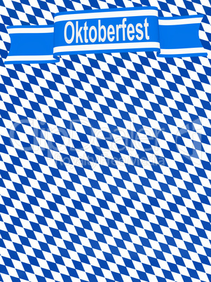 Bavarian flag with lettering, Oktoberfest