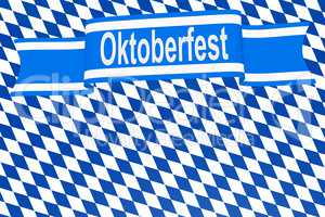 Bavarian flag with lettering, Oktoberfest
