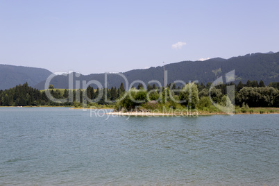 Lake Forggensee in the Bavarian Alps
