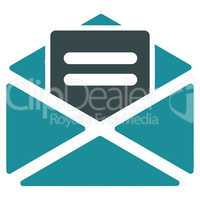 Open mail icon from Business Bicolor Set
