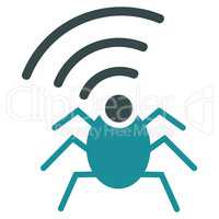 Radio spy bug icon from Business Bicolor Set