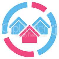 Realty diagram icon from Business Bicolor Set