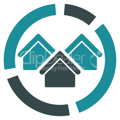 Realty diagram icon from Business Bicolor Set