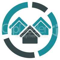 Realty diagram icon from Business Bicolor Set