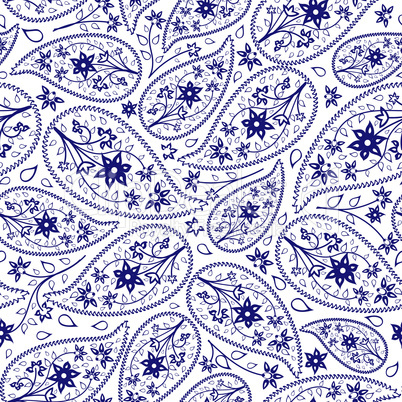 Oriental paisley seamless pattern