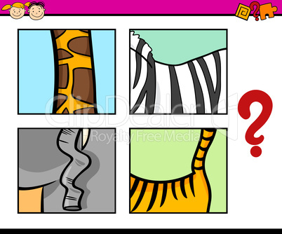 guess animal cartoon task