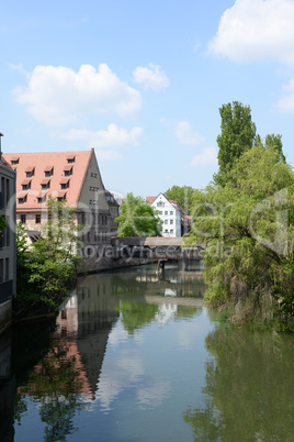 Pegnitz und Henkersteg in Nürnberg