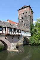 Henkersteg und Wasserturm in Nürnberg