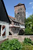 Henkersteg und Wasserturm in Nürnberg