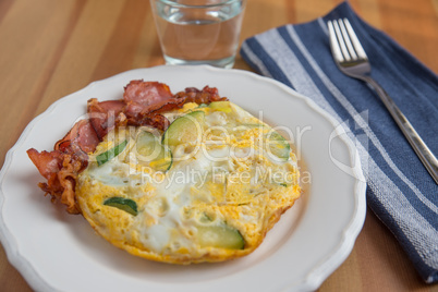 Spargel Omelette mit Speck