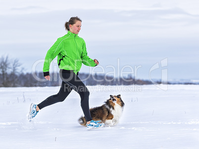 Joggerin im Winter