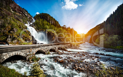 Latefossen waterfall Norway