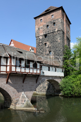 Henkersteg und Wasserturm in Nürnberg